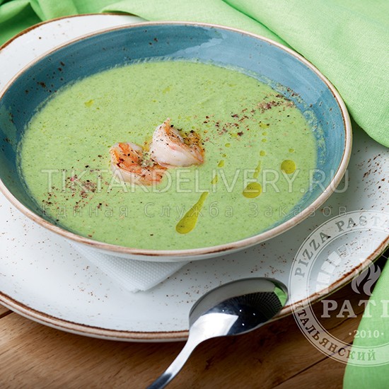 Крем - суп из брокколи с креветками