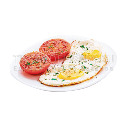 Яичница с сыром с овощами