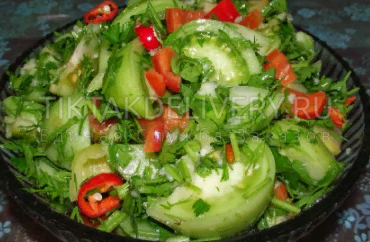 Салат "Зеленые помидоры"